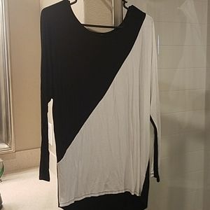 Long color block top